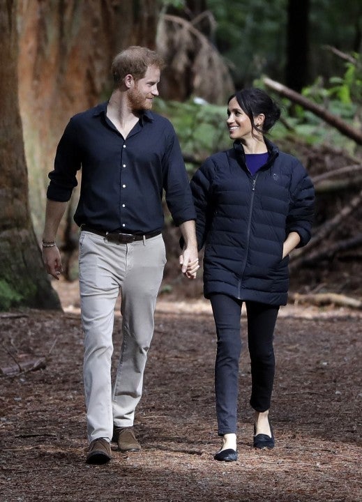 Harry and Meghan at Redwoods Tree Walk in New Zealand