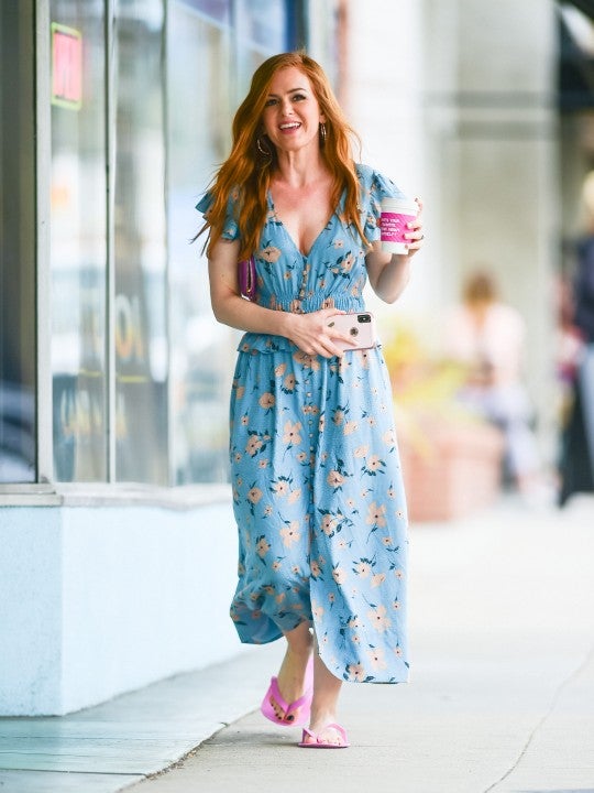 Isla Fisher in spring outfit in LA