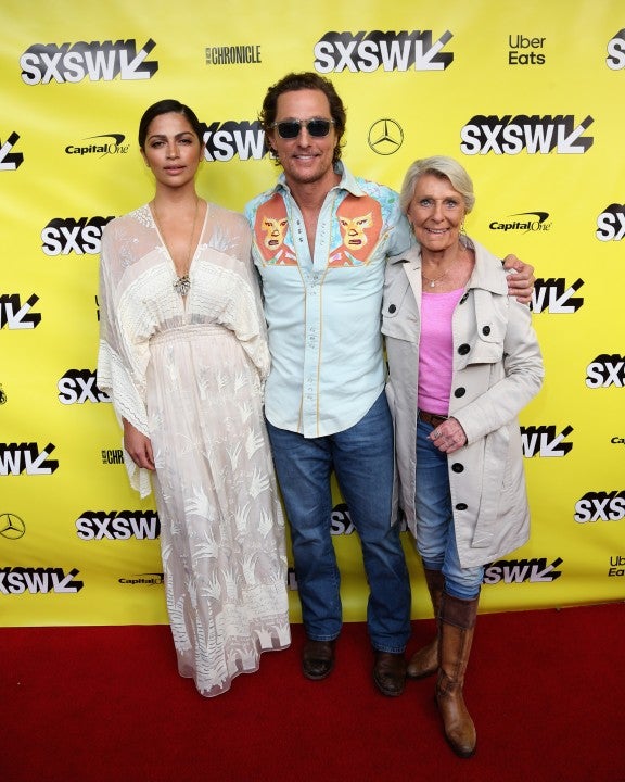 Matthew McConaughey and wife and mom at sxsw