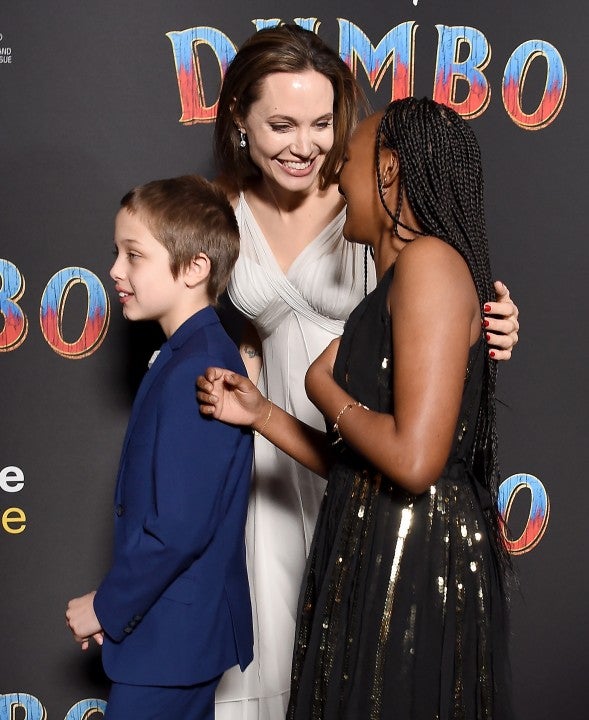 Angelina Jolie and children attend Dumbo premiere