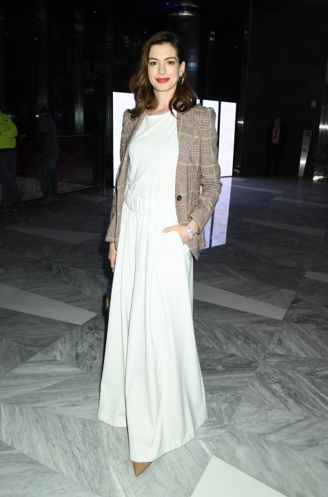 Anne Hathaway attends the Watches Of Switzerland Hudson Yards opening