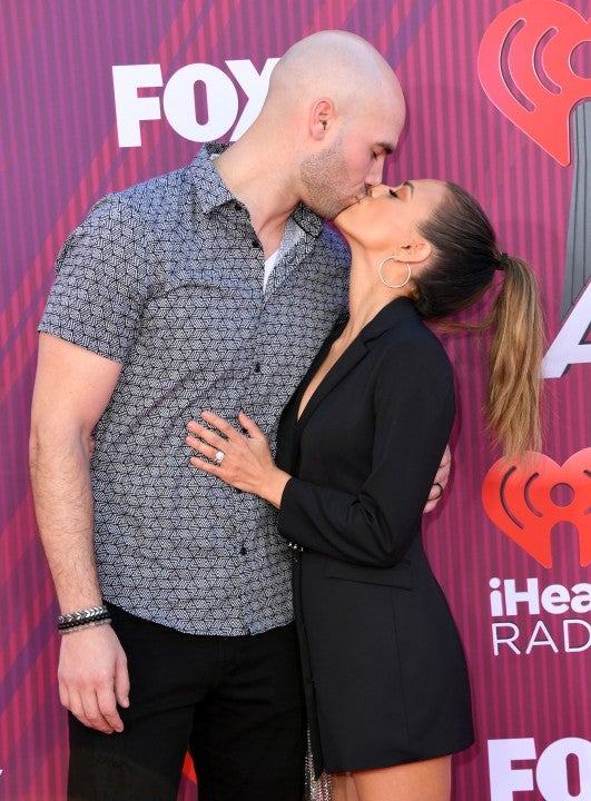 Michael Caussin and Jana Kramer at the 2019 iHeartRadio Music Awards