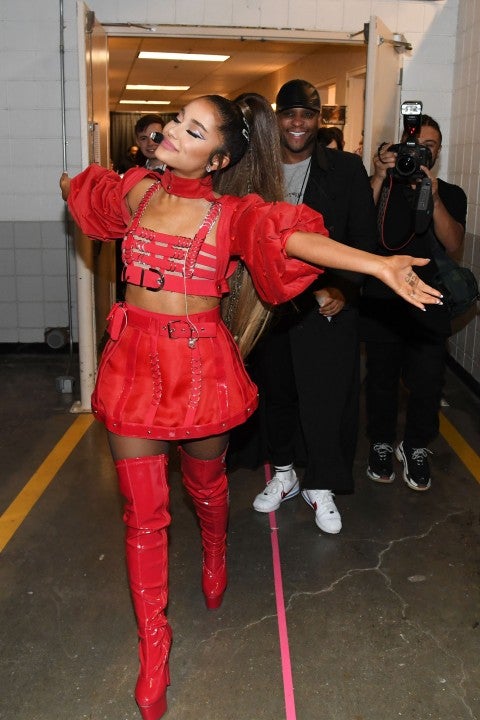 Ariana Grande backstage in Albany on Sweetner tour