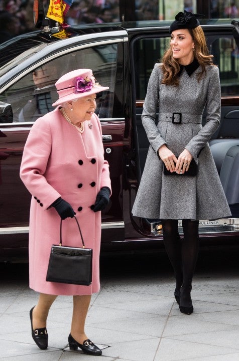 Queen Elizabeth and Kate Middleton