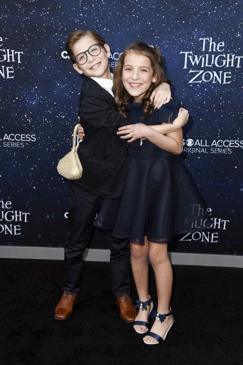 Jacob Tremblay and Erica Tremblay at twilight zone premiere