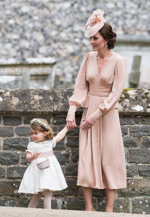 Kate Middleton and Princess Charlotte at Pippa Middleton's wedding 2017