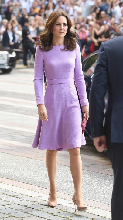 Kate Middleton in lavender dress 2017