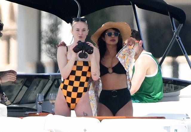 Sophie Turner and Priyanka Chopra on yacht in miami beach