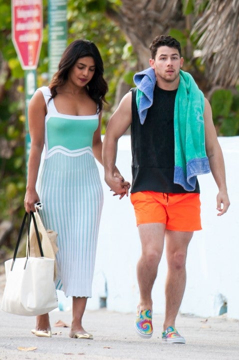 Priyanka Chopra Jonas and Nick Jonas hold hands in Miami
