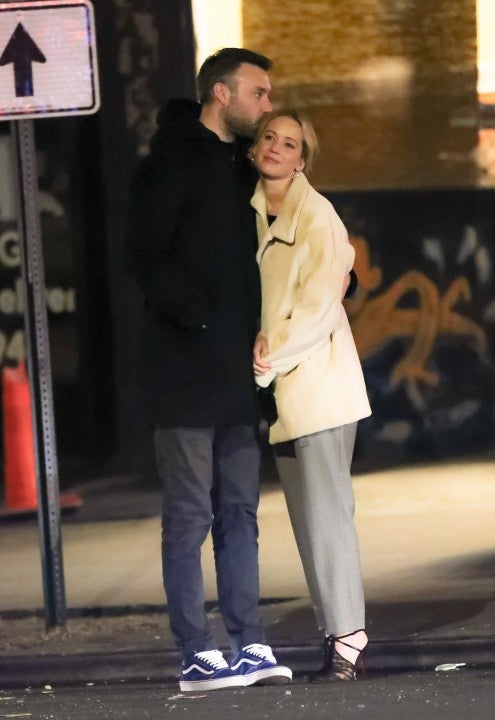 Jennifer Lawrence and fiance in nyc - pda