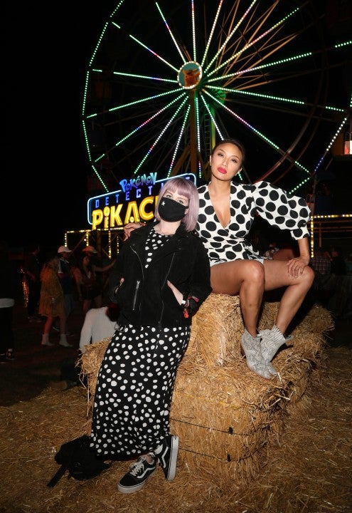 Kelly Osbourne and Jeannie Mai at neon carnival