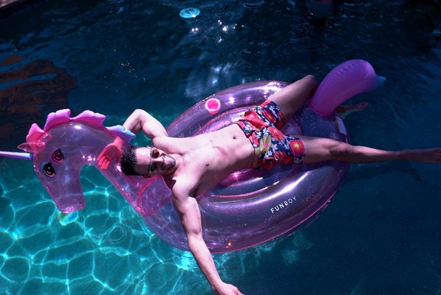 James Maslow in the pool in March 2019
