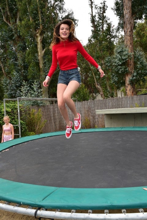 Bella thorne on trampoline