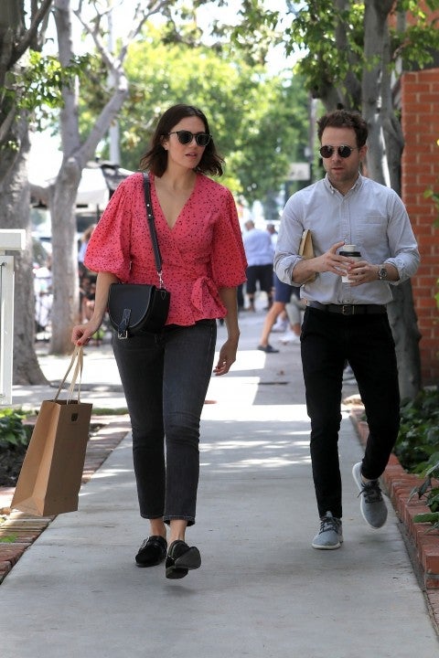 Mandy Moore and Taylor Goldsmith shopping at Rachel Comey