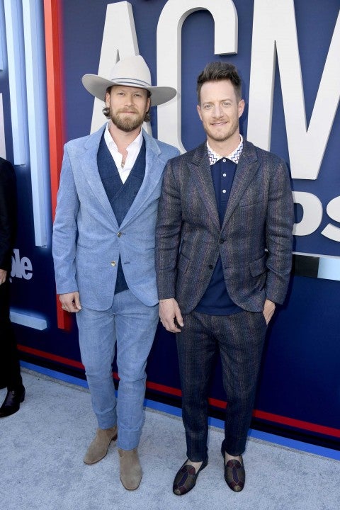 Brian Kelley and Tyler Hubbard of Florida Georgia Line at the the 54th Academy Of Country Music Awards in Las Vegas on April 7