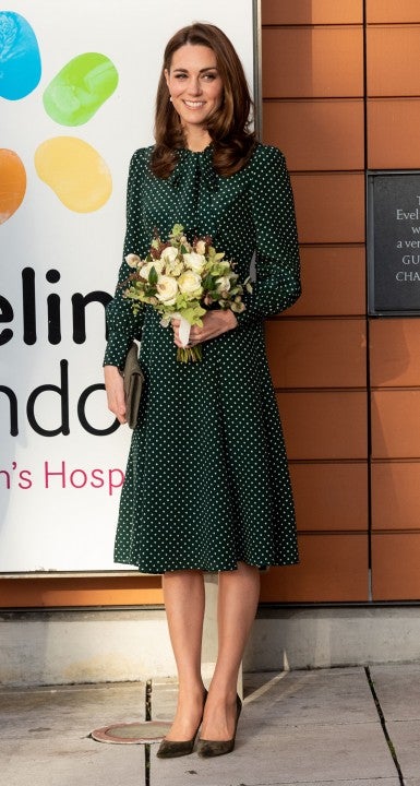 Kate Middleton in polka dots in december 2018