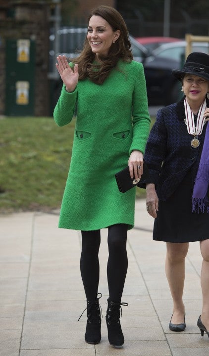 Kate Middleton in kelly green dress