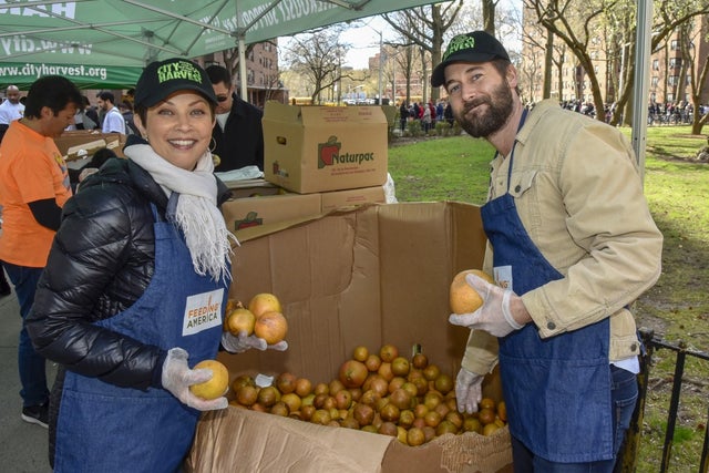 Ryan Eggold at feeding america and city harvest