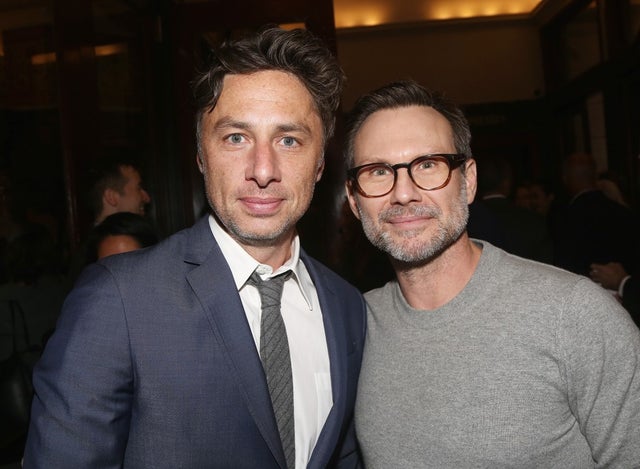 Zach Braff and Christian Slater at Burn This