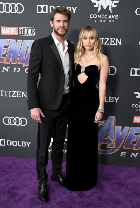 Liam and Miley at endgame premiere