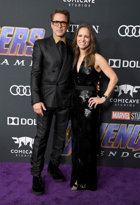 Robert Downey Jr and wife at endgame premiere