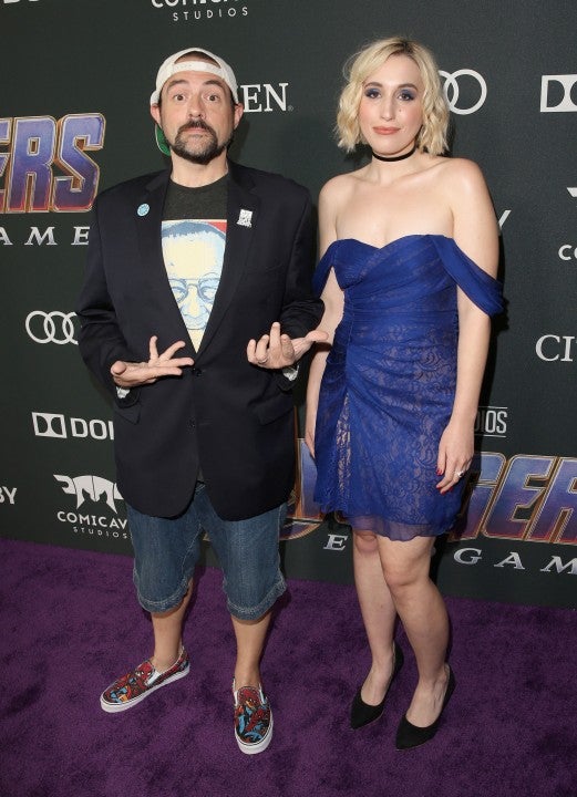Kevin Smith and daughter at endgame premiere
