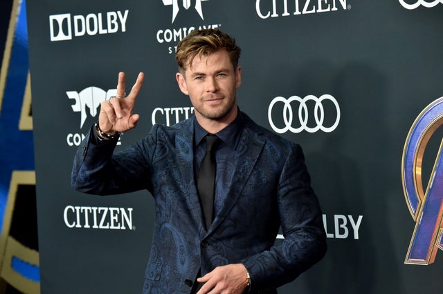 Chris Hemsworth at endgame premiere in 2019