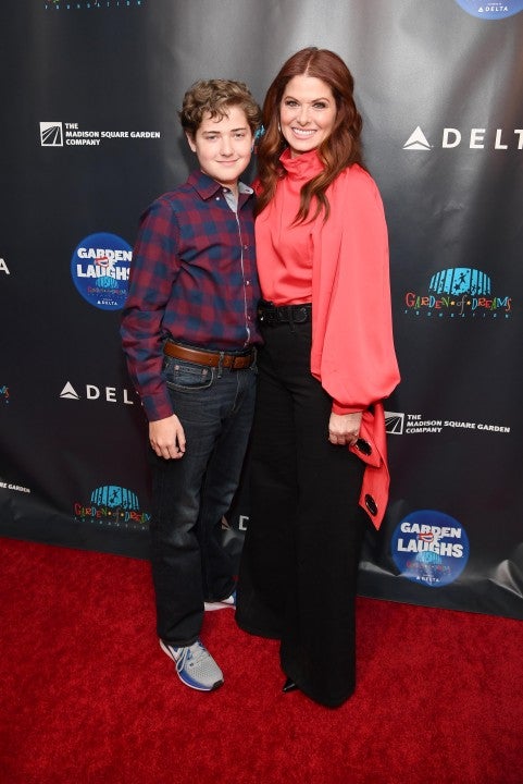 Debra Messing and son at 2019 garden of lights comedy benefit