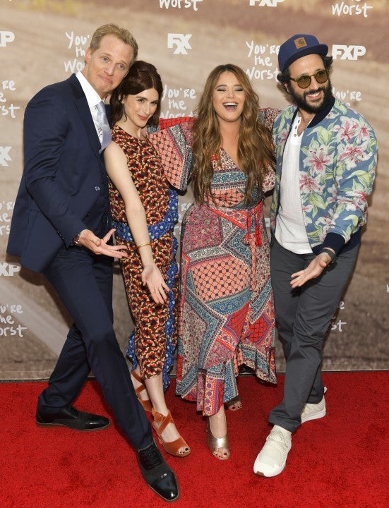 Chris Geere, Aya Cash, Kether Donohue and Desmin Borges at fyc event