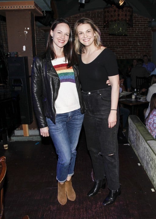 Susan May Pratt and Larisa Oleynik at the unauthorized musical parody of 10 Things I Hate About You in LA