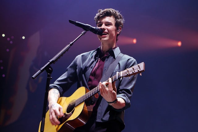 Shawn Mendes performs in Manchester
