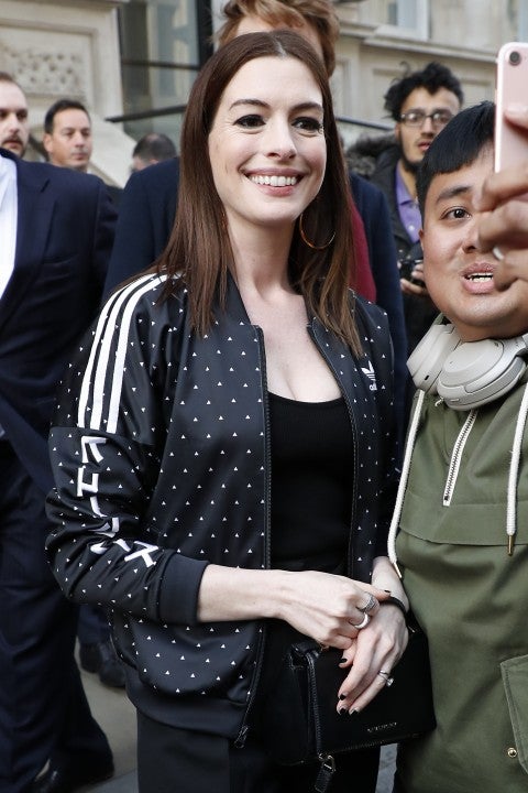Anne Hathaway in London on April 18