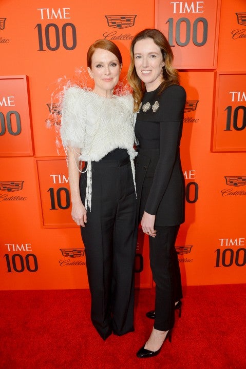 Julianne Moore and Clare Waight Keller at time 100 gala