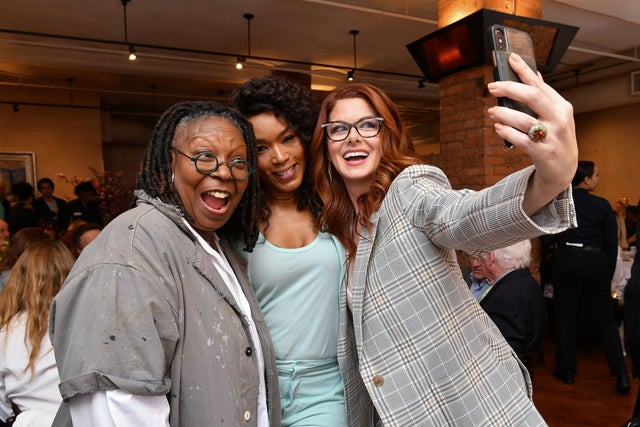 Whoopi Goldberg, Angela Bassett, and Debra Messing at the 2019 Tribeca Film Festival Jury Lunc