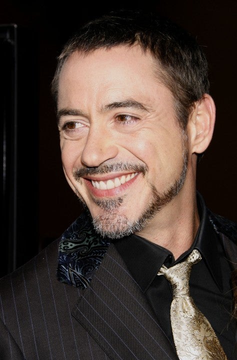 Robert Downey Jr at iron man premiere in 2008