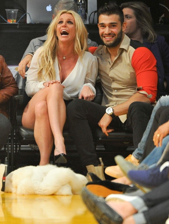 Britney and Sam at Lakers game