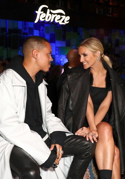 Evan Ross and Ashlee Simpson Ross at febreeze event