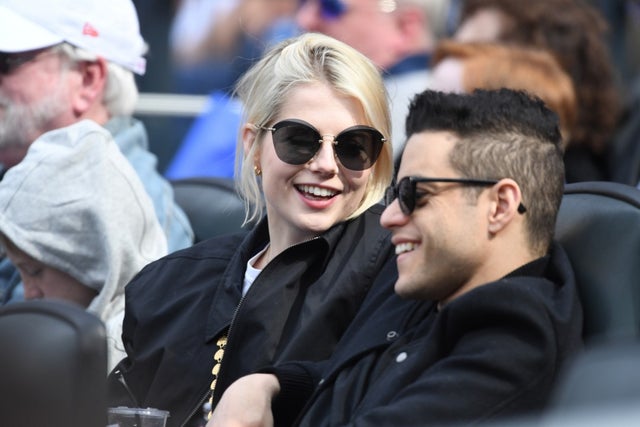 Lucy Boynton and Rami Malek at mets game