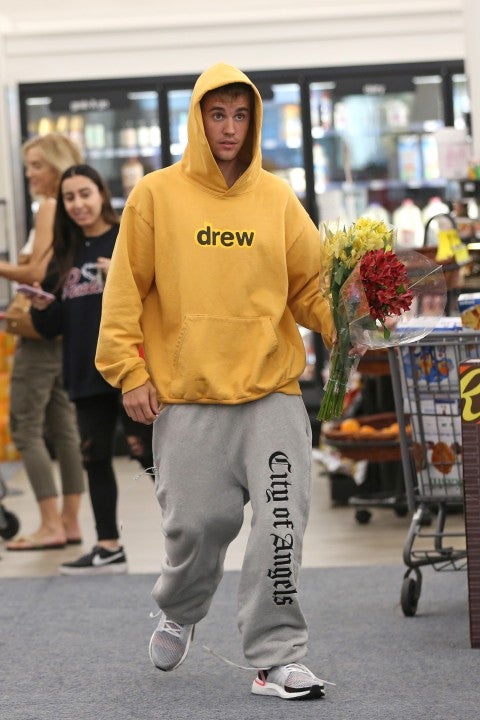 Justin Bieber buys flowers at CVS