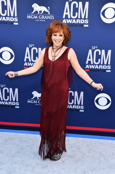 Reba McEntire at the the 54th Academy Of Country Music Awards in Las Vegas on April 7