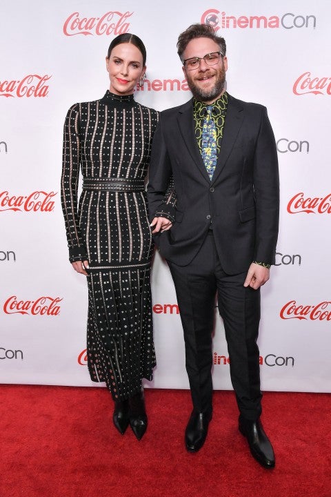 Charlize Theron and Seth Rogen at Big Screen Achievement Awards
