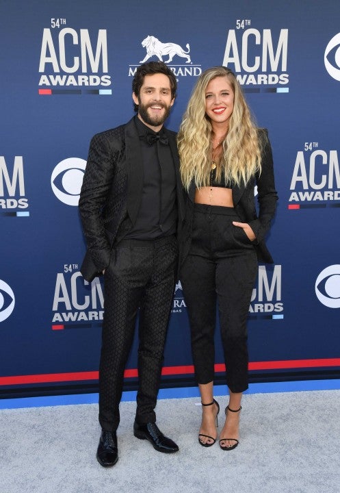 Thomas Rhett and Lauren Atkins at the the 54th Academy Of Country Music Awards in Las Vegas on April 7