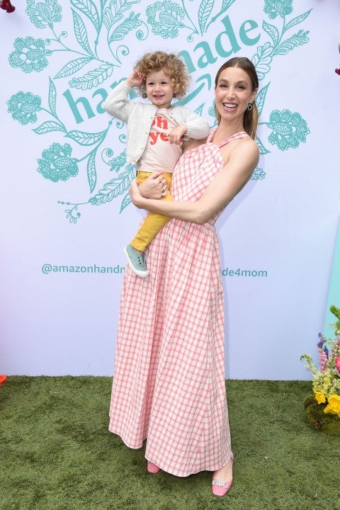 Whitney Port and son at amazon handmade event