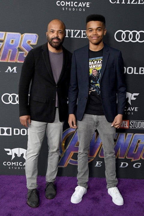 Jeffrey Wright and son at endgame premiere