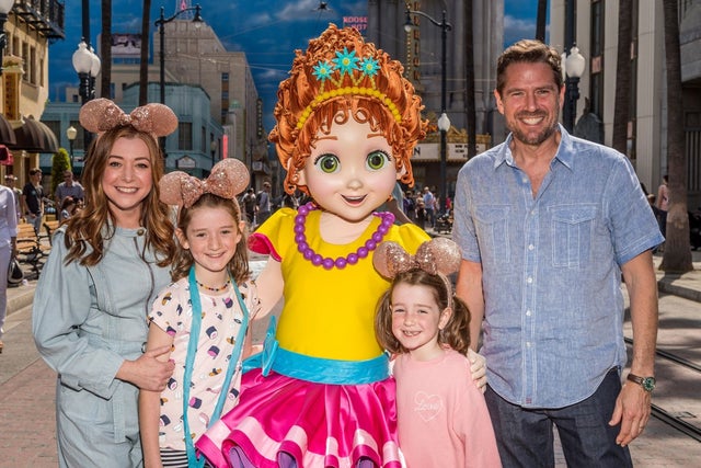 Alyson Hannigan and family at disney