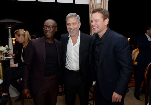 George Clooney, Don Cheadle and Matt Damon at the premiere of 'Catch-22' in Hollywood on May 7.