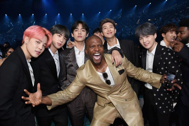 Terry Crews and BTS at the 2019 Billboard Music Awards