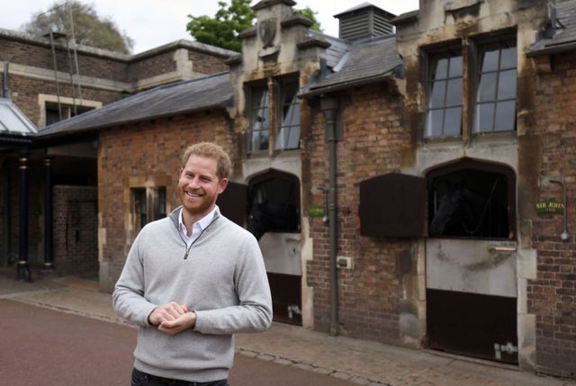 Prince Harry announcing his son was born at windsor castle on may 6