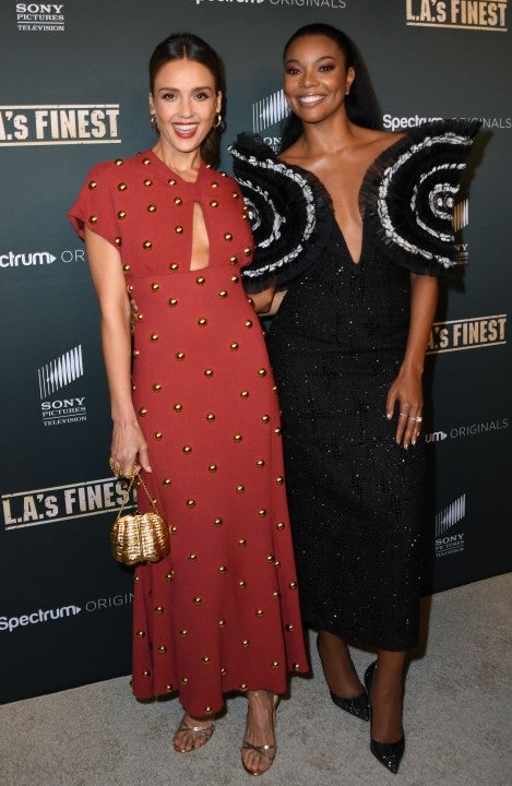 Gabrielle Union and Jessica Alba at LA's Finest premiere in WeHo