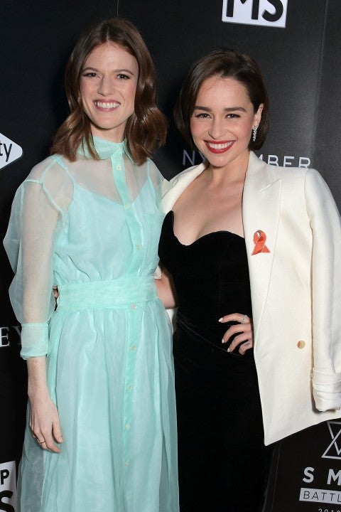 Rose Leslie and Emilia Clarke at MS event in London